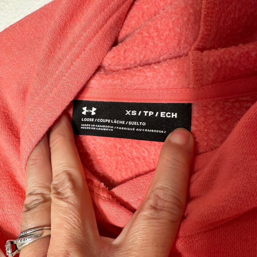 Under Armour Sweatshirt Hoodie
Women's xs Long Sleeve Loose Embosh
Logo Pink - Picture 5 of 8